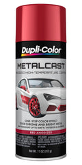 Dupli-Color Metalcast red front can showing label and color
