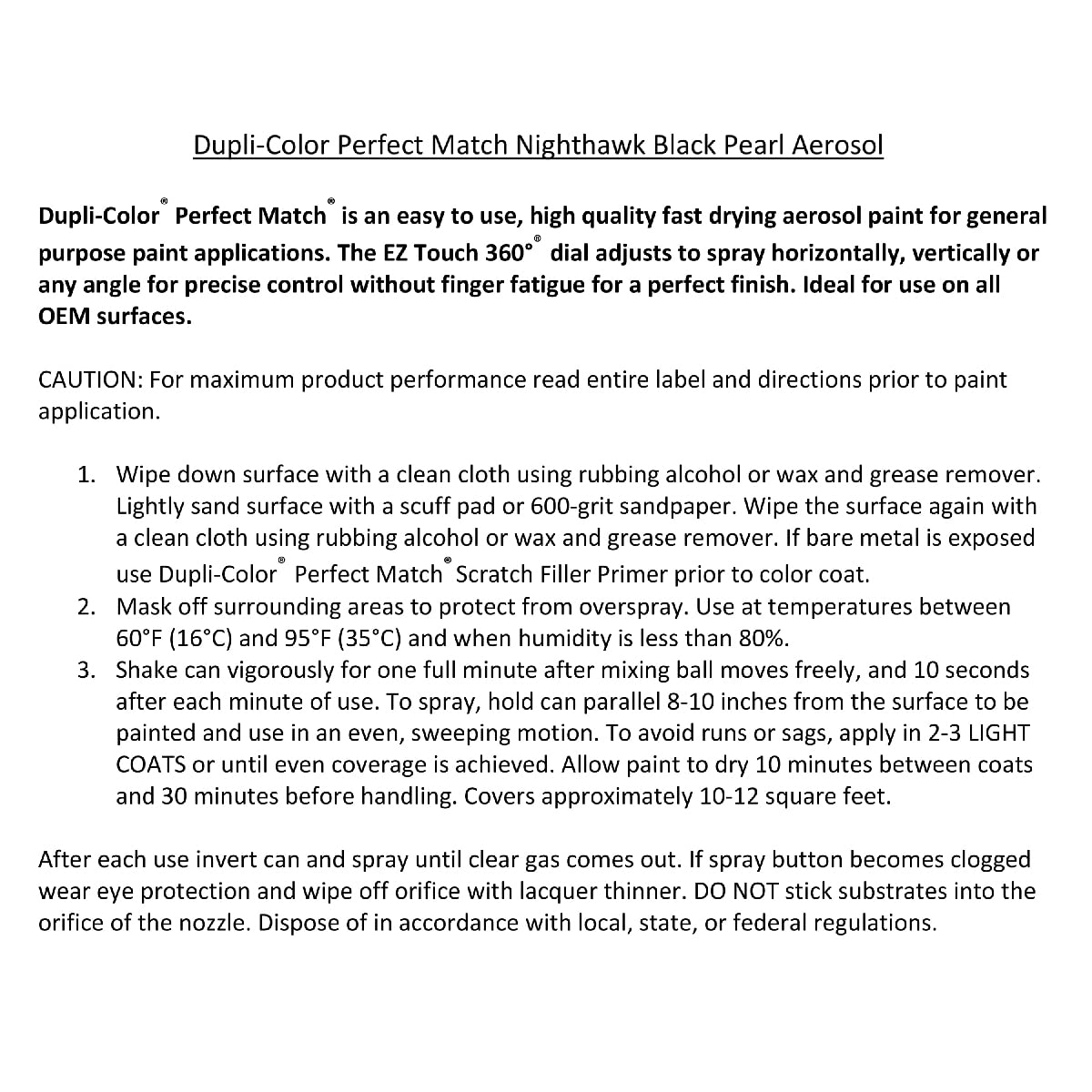 Dupli-Color packaging with paint code sticker to confirm exact factory match