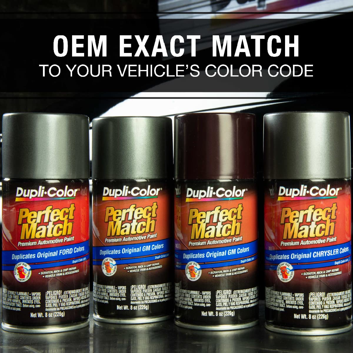 Dupli-Color 8 oz can beside a coin showing compact size and coverage