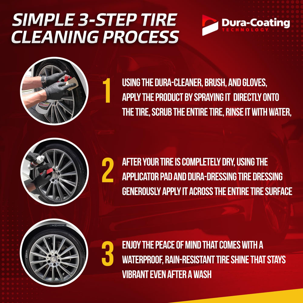 DURA-COATING TECHNOLOGY applicator pads and scrub brush for precise application