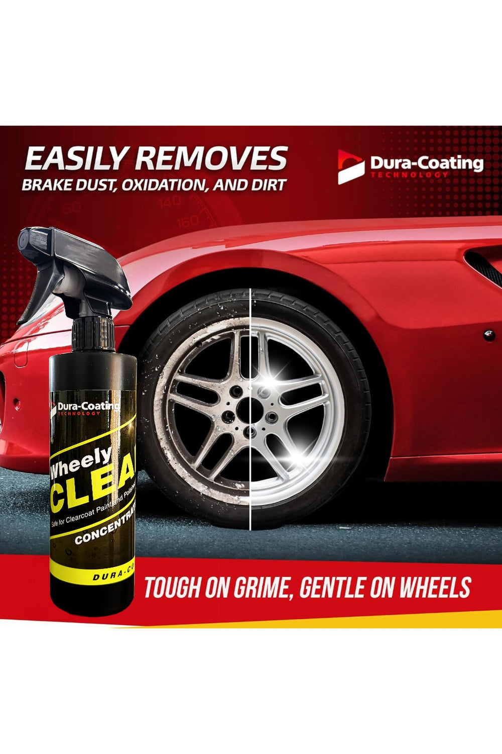 DURA-COATING concentrate bottle close-up highlighting formula detail and compact pour spout for controlled mixing