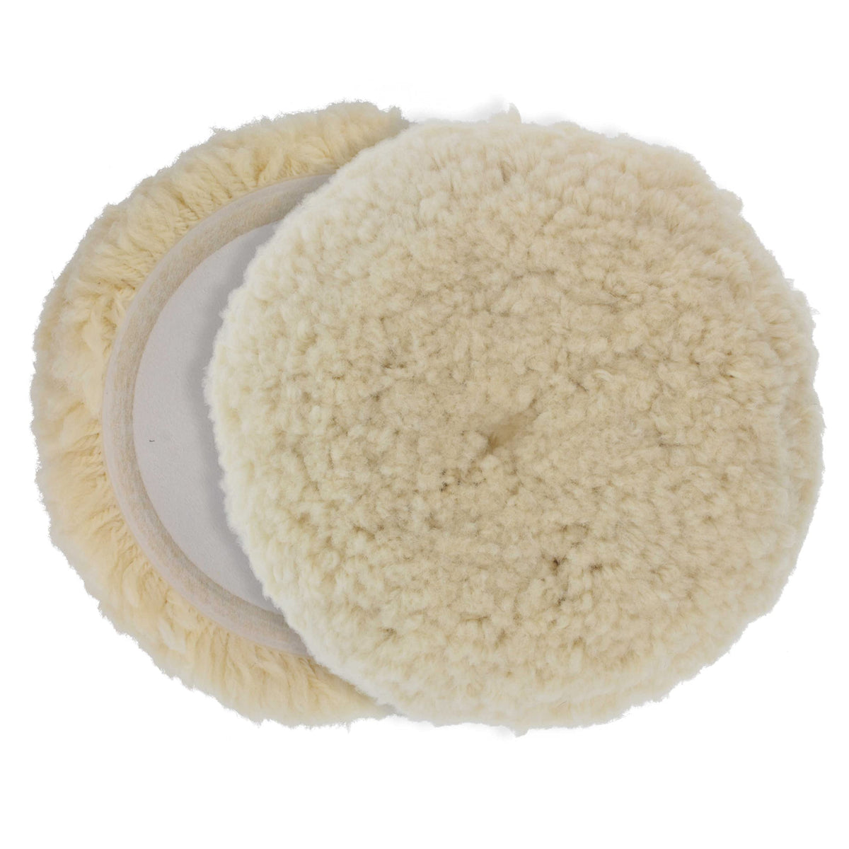 Dura-Gold front view of 8-inch wool pad showing aggressive cutting performance