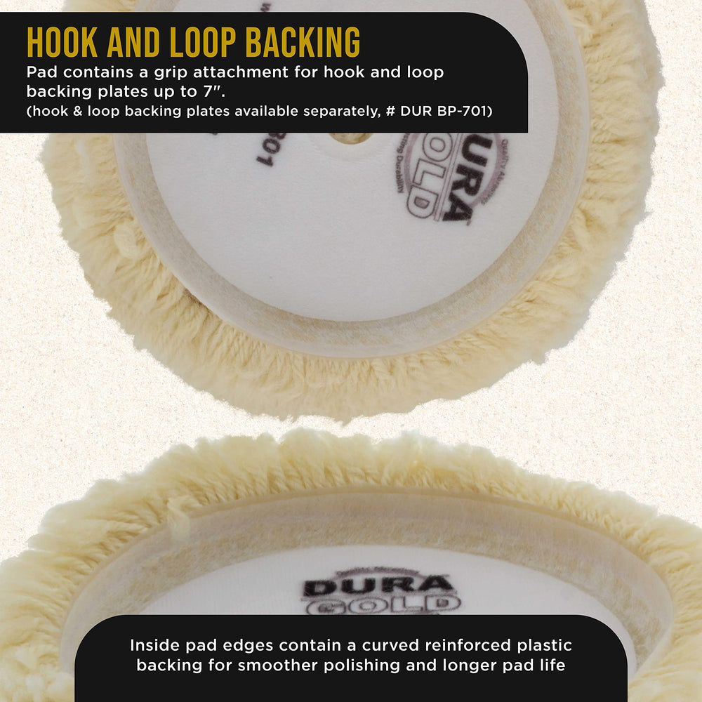 Dura-Gold reinforced backing edge detail ensuring even contact and longevity