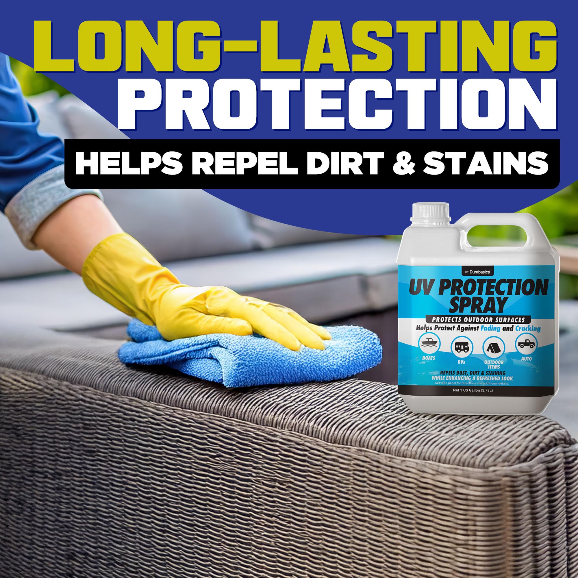 Durabasics microfiber towel wiping surface for even application result