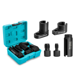DURATECH front packaging showing full five-piece O2 socket kit and benefits