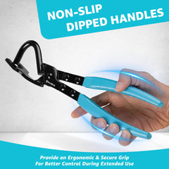 DURATECH pliers removing hanger under car to speed exhaust repairs