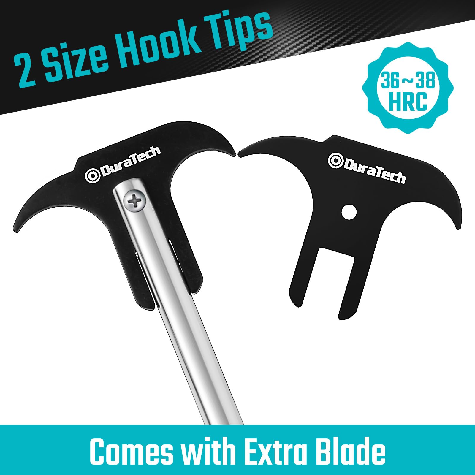 DURATECH extra blade next to puller highlighting immediate replacement benefit