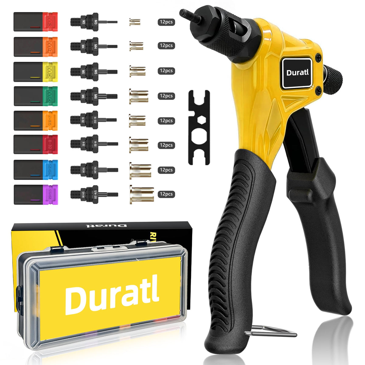 Duratl front case open showing organized kit for easy transport and quick access