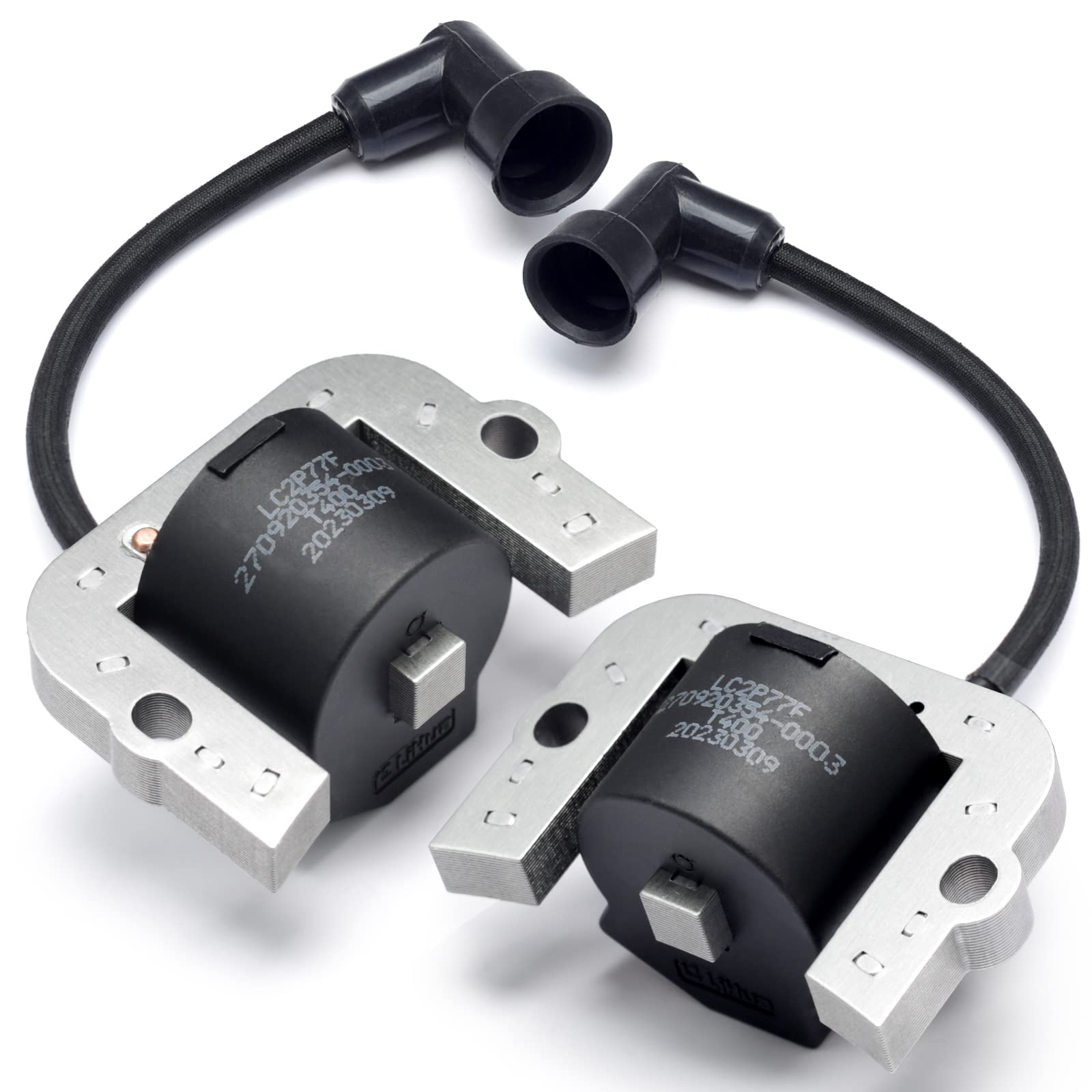 Dusledel front view ignition coil showing mounting holes and connector, ensures exact fit