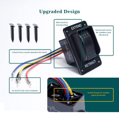 Dusledel switch mounted in RV control panel improving setup speed