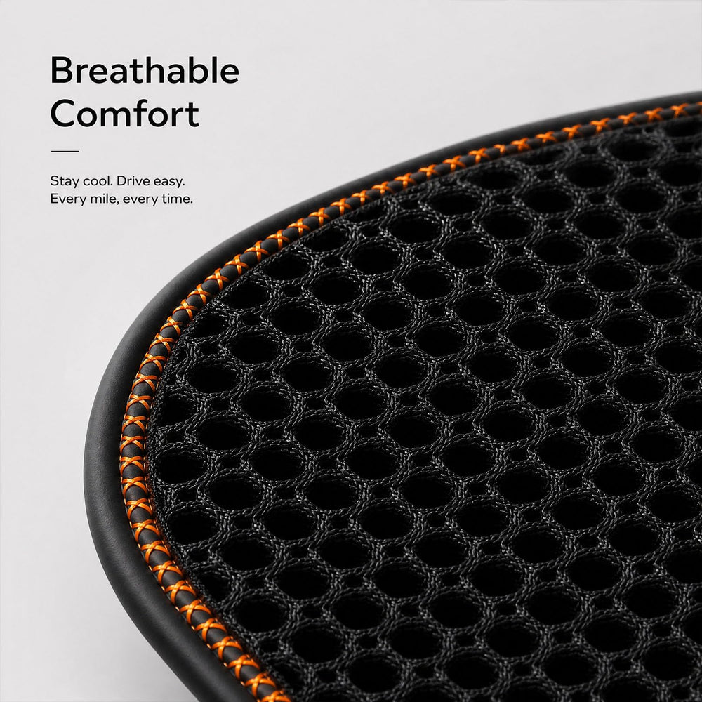 DUYUNCHEN cushion installed in sedan demonstrating cooler driving comfort