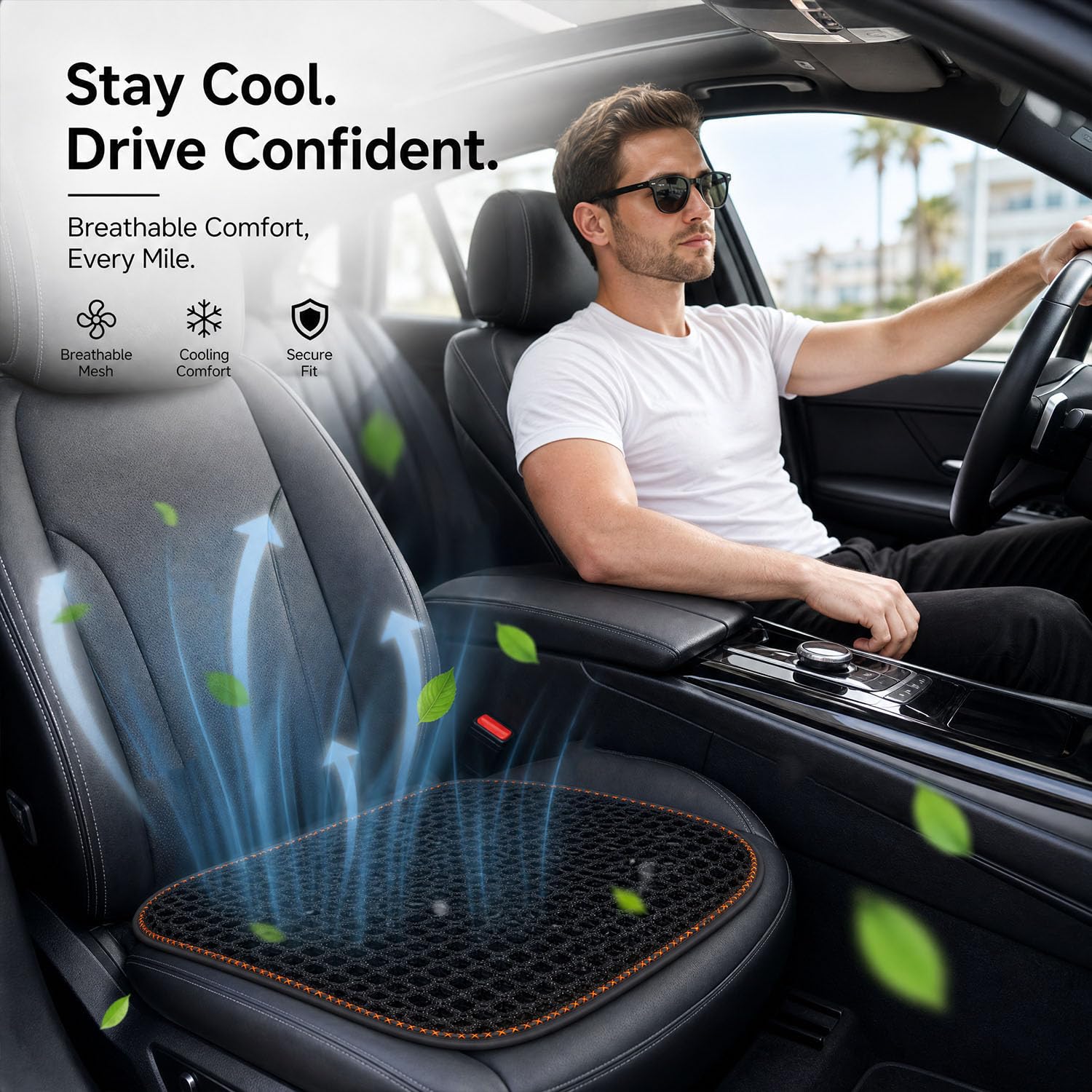DUYUNCHEN close-up of 3D mesh texture highlighting airflow and comfort