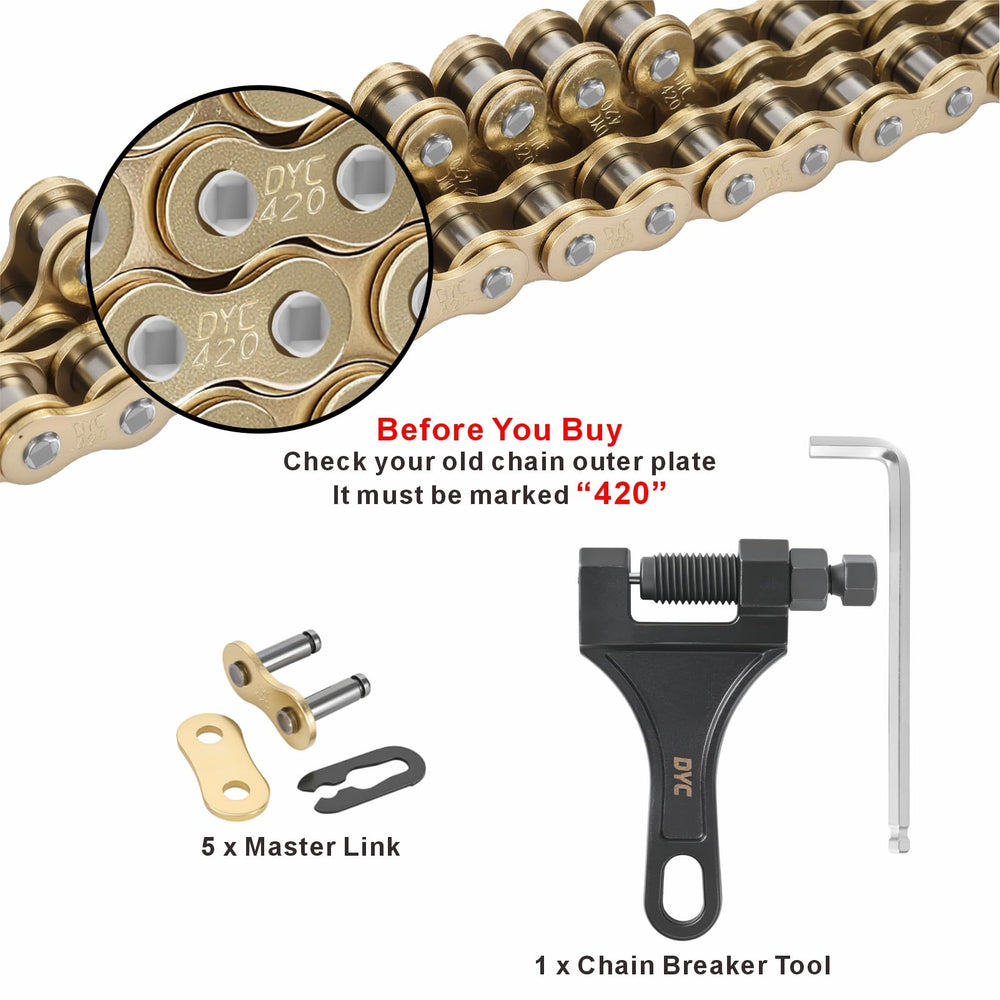 DYCTAHO master links and chain breaker tool for quick installation