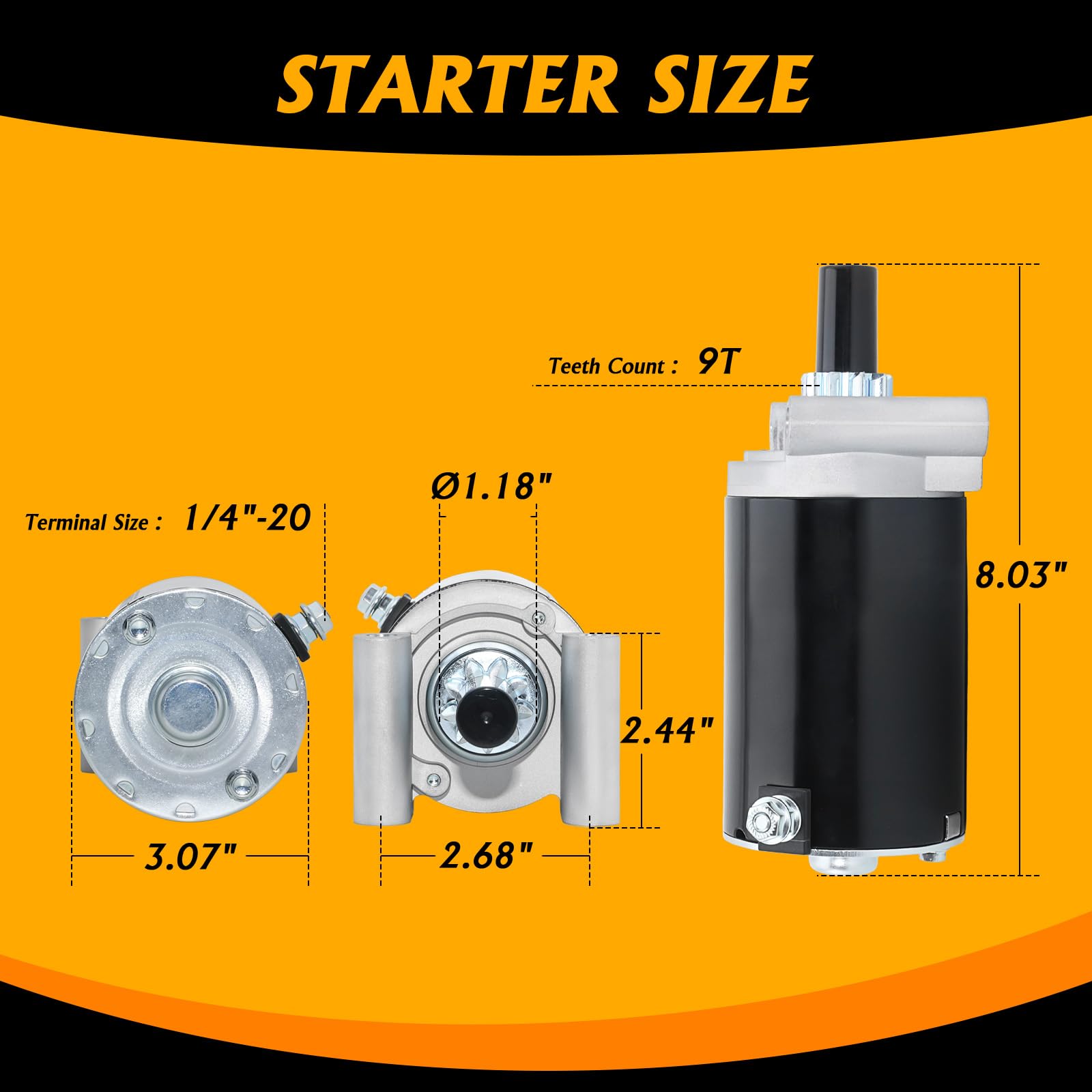 DynaVim Parts starter installed on ride-on mower restoring dependable starting