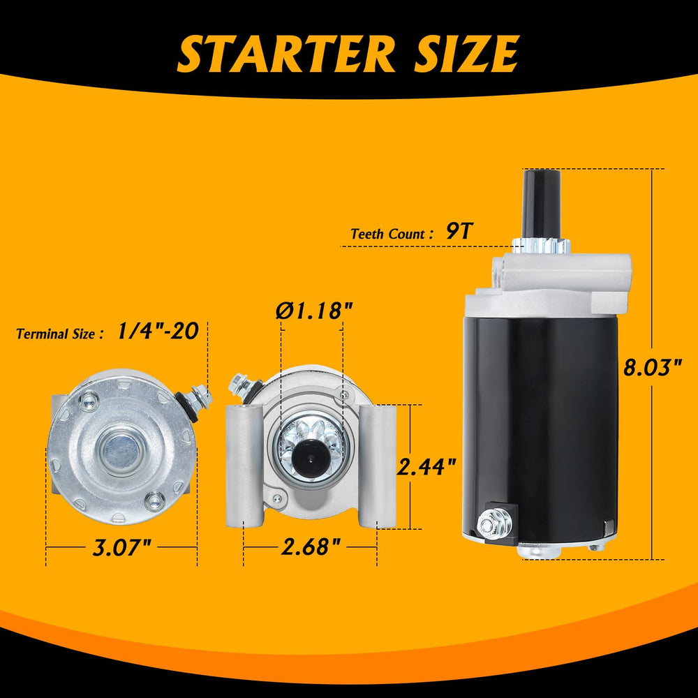 DynaVim Parts starter installed on ride-on mower restoring dependable starting