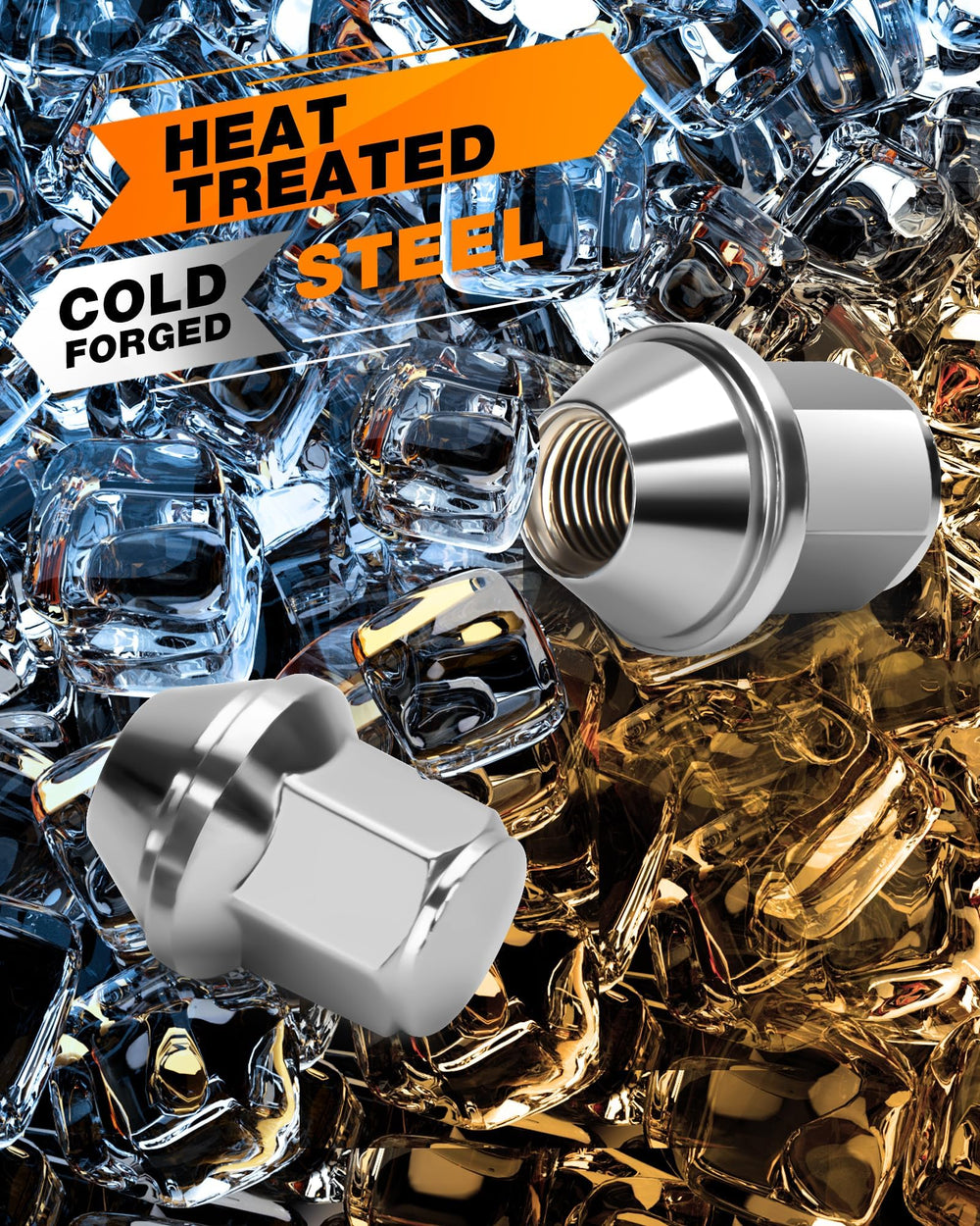 dynofit chrome finish reflecting light to resist rust and peeling