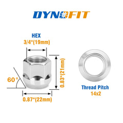 dynofit close-up threads highlighting clean M14x2.0 threads for reliable engagement