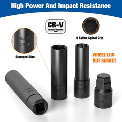 dynofit deep socket profile showing reach for recessed spike lug nuts