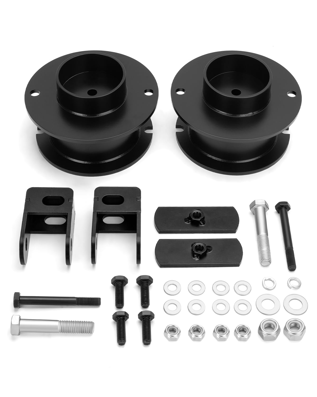 dynofit front kit packaging showing contents and fitment details, clear identification benefit