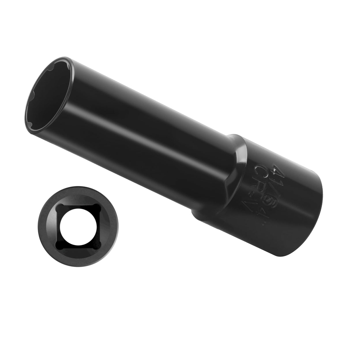 dynofit front view lug key showing socket and finish, durable fit