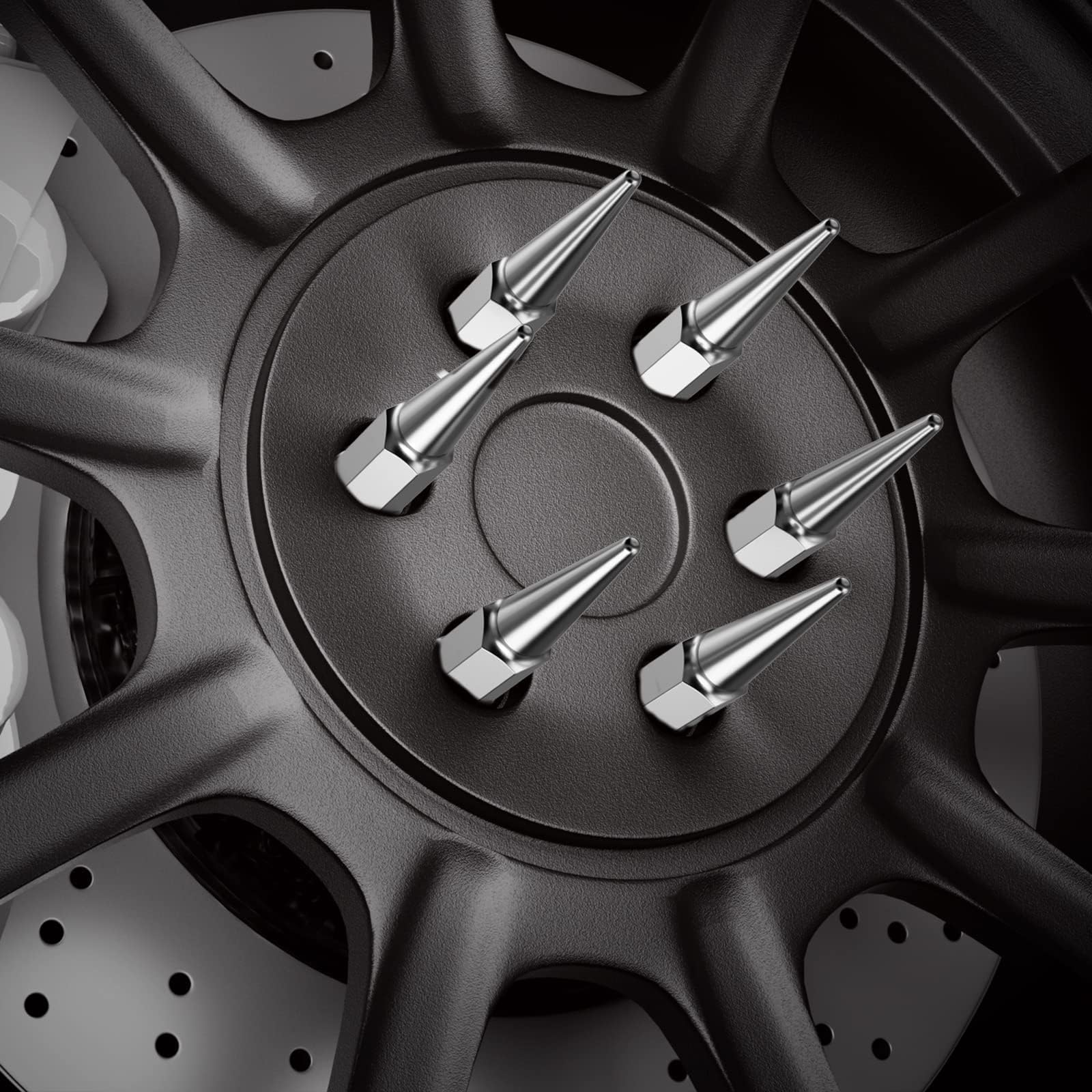 dynofit installed on Silverado wheel showing secure fit and enhanced truck appearance