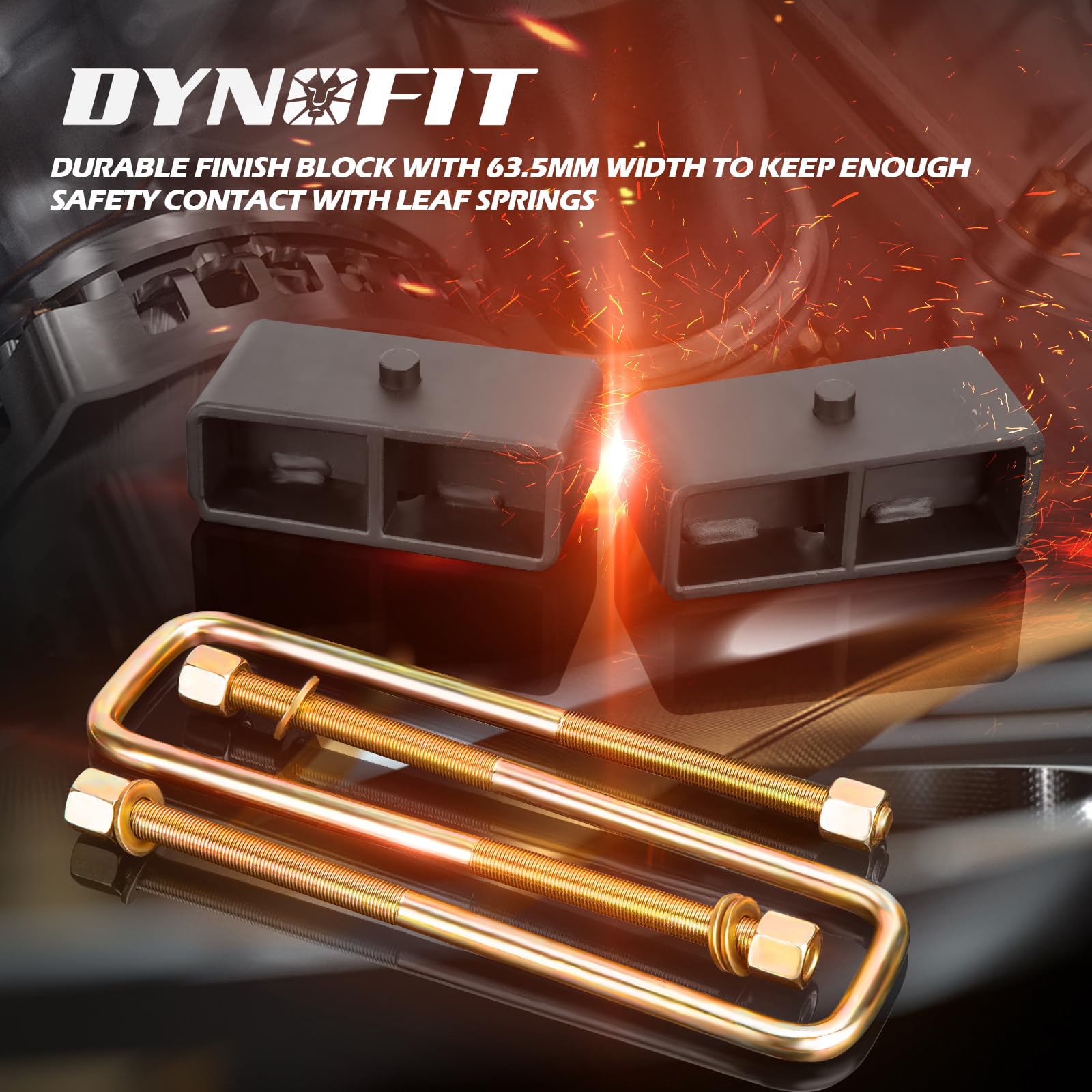 dynofit lift block next to ruler showing precise size and fit