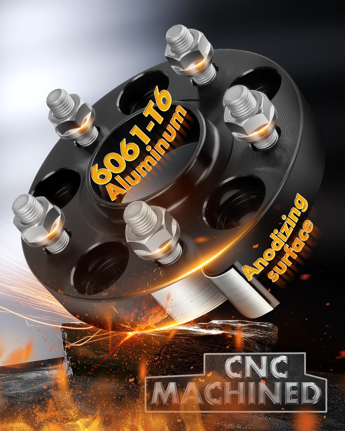 dynofit stack of four spacers layout illustrating complete 4-piece kit for both axles