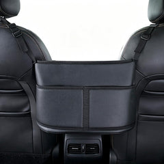 DYPZMNS front view between seats showing organized storage and easy access