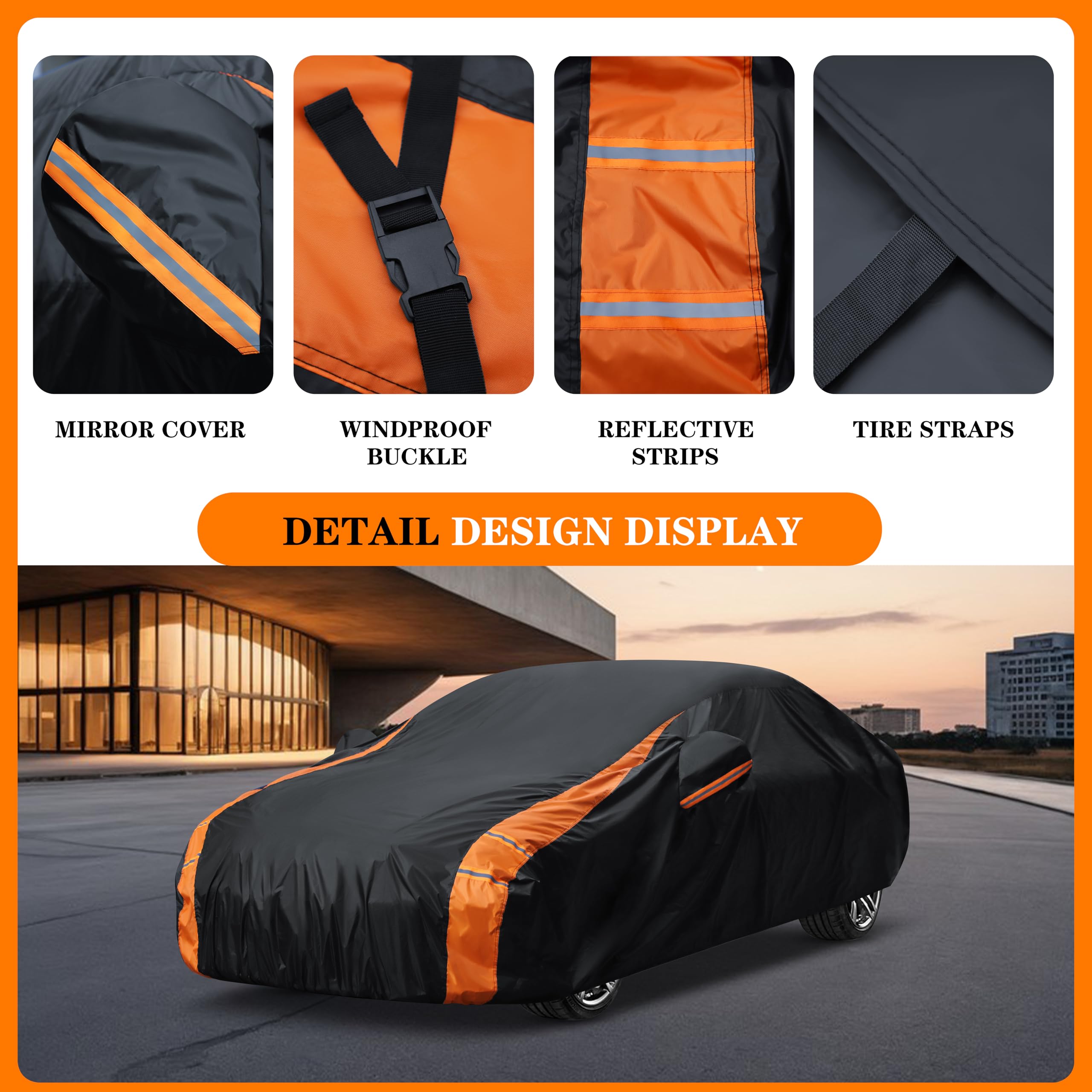 DYTARGET reflective strip detail on cover improving night visibility and safety