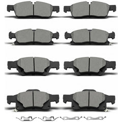 DYZJKWJW full front and rear brake pad kit showing packaging and benefit of complete set