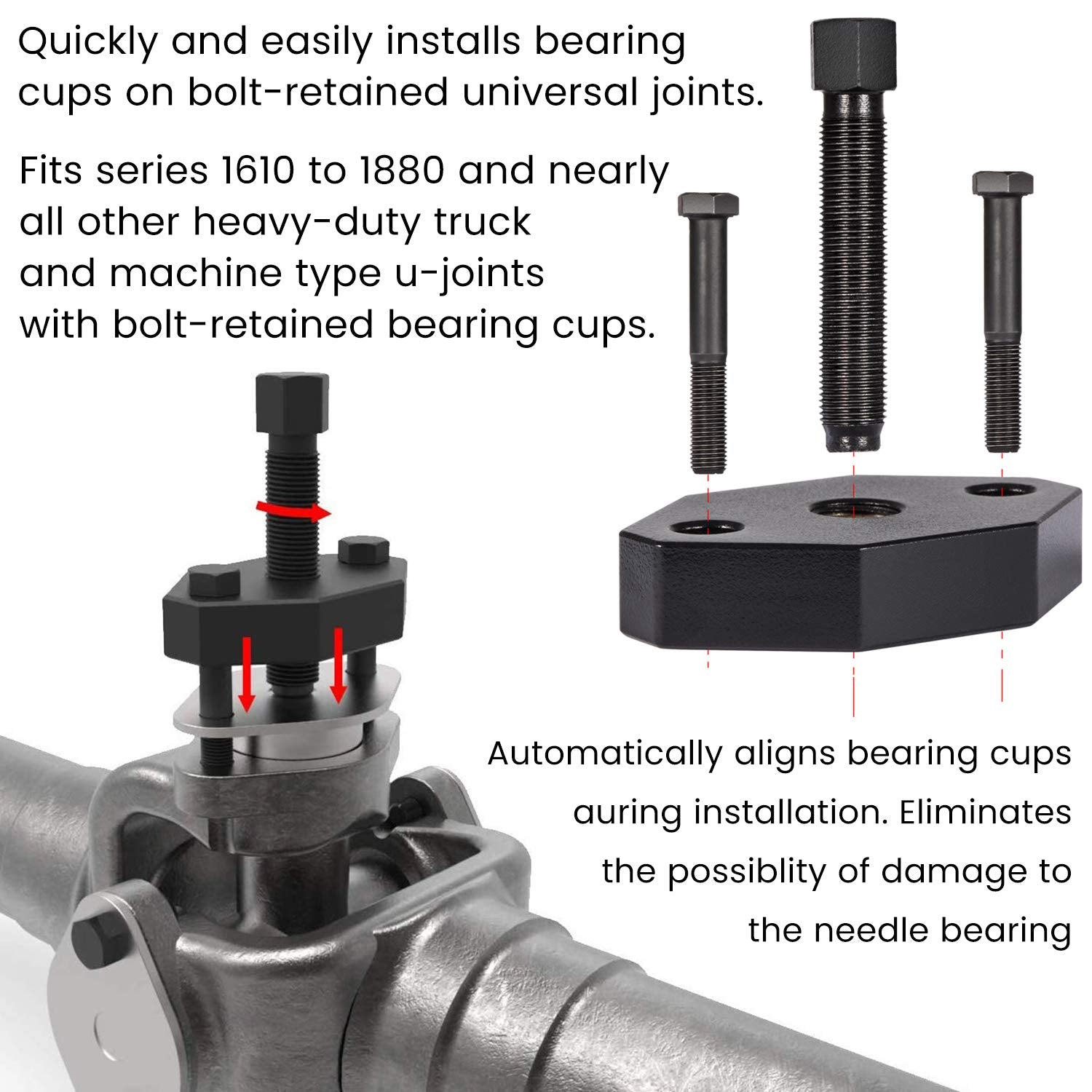 E-cowlboy 5192 bearing cup installer side profile demonstrating alignment advantage