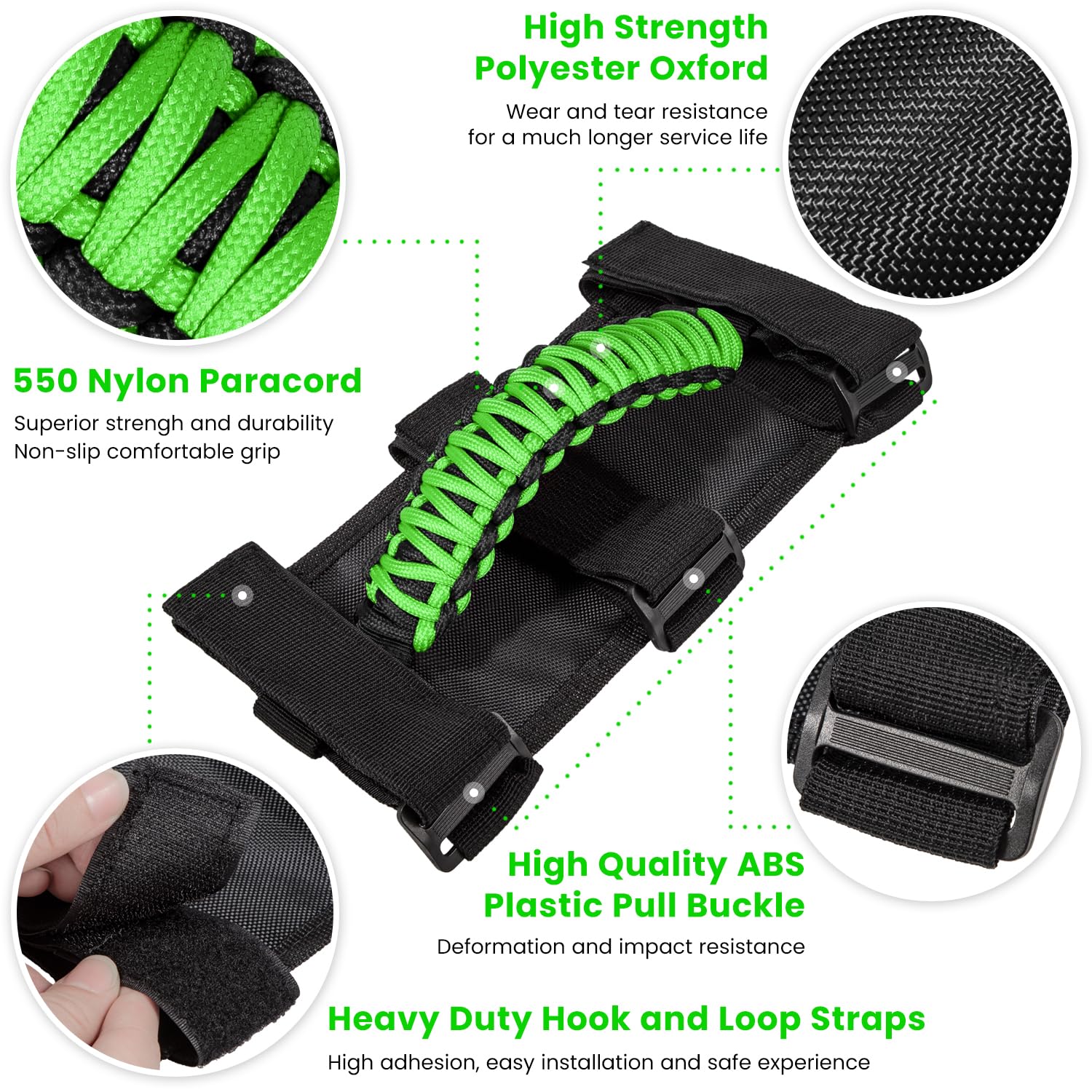 E-cowlboy ABS buckle and hook-and-loop detail for secure fastening