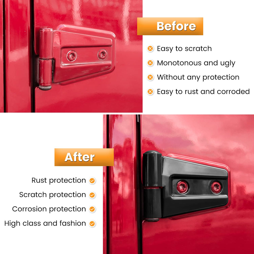 E-cowlboy door open angle demonstrating easy tool-free installation