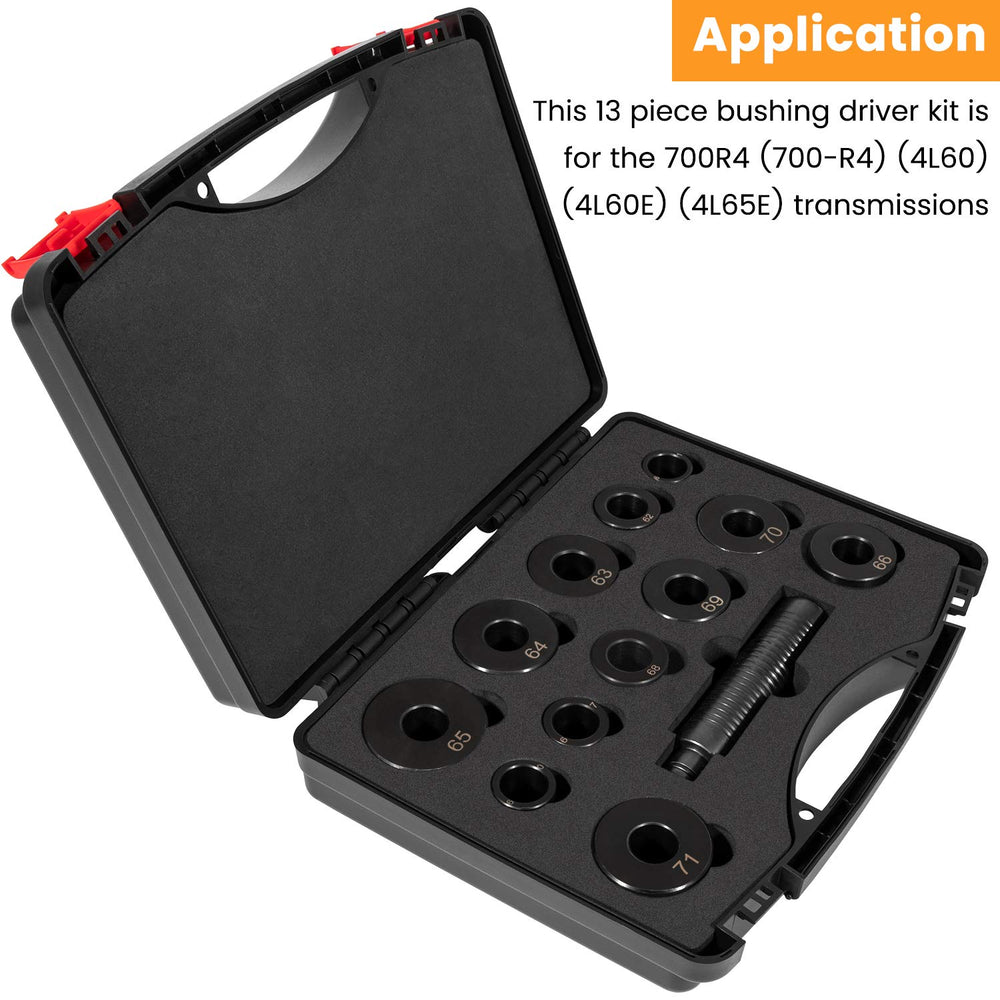 E-cowlboy driver handle and twelve drivers laid out to show included parts and organization