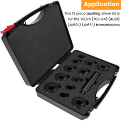 E-cowlboy driver handle and twelve drivers laid out to show included parts and organization