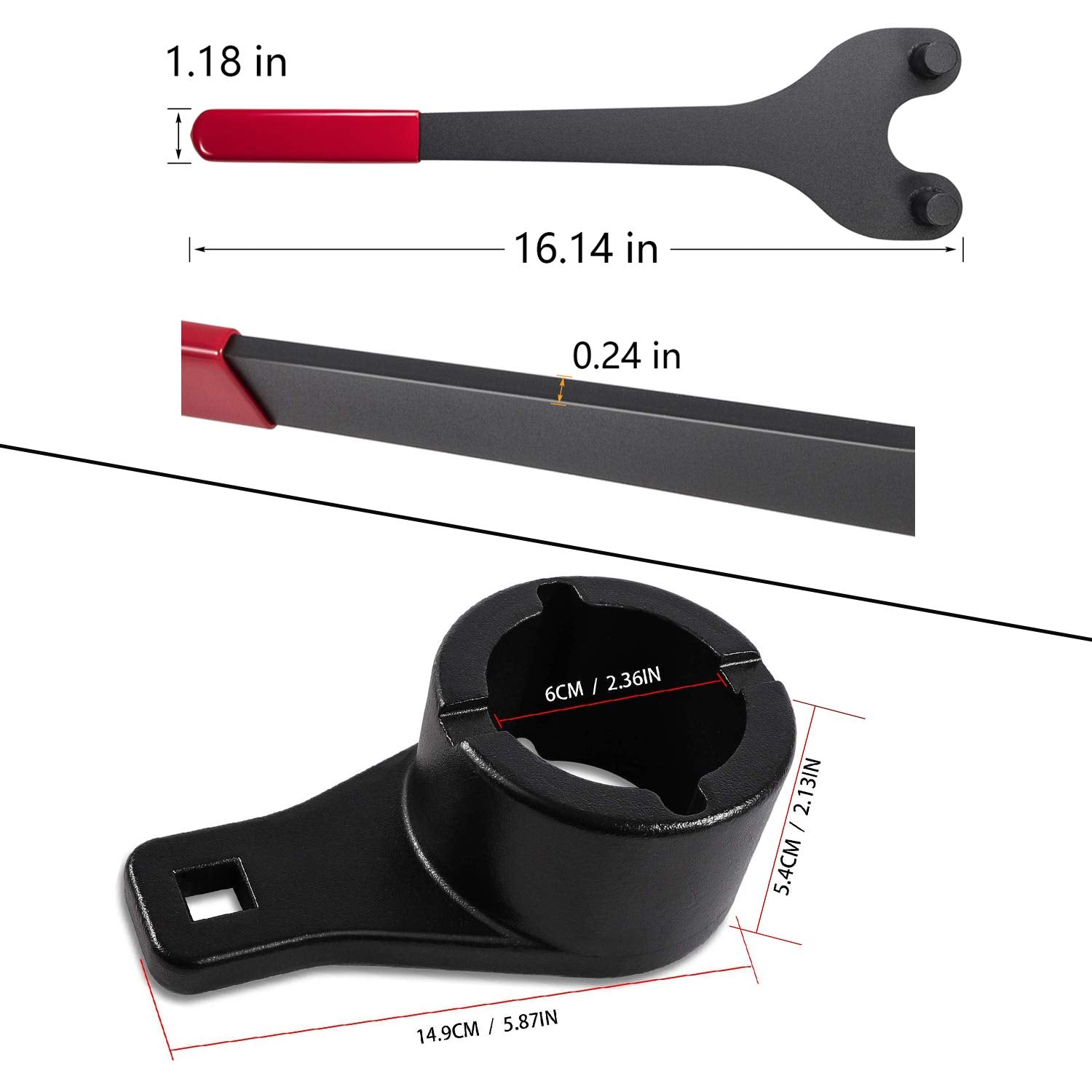 E-cowlboy cam holder non-slip handle detail for improved leverage and safety