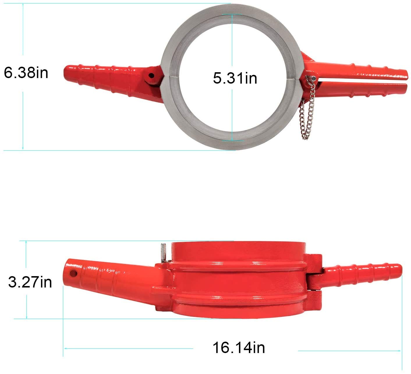 E-cowlboy kit in use with a piston ring compressor guiding rings into a piston to prevent damage