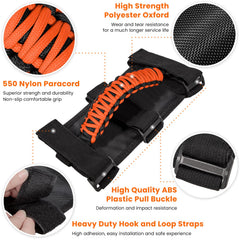E-cowlboy installed on Jeep roll bar, provides secure passenger hold