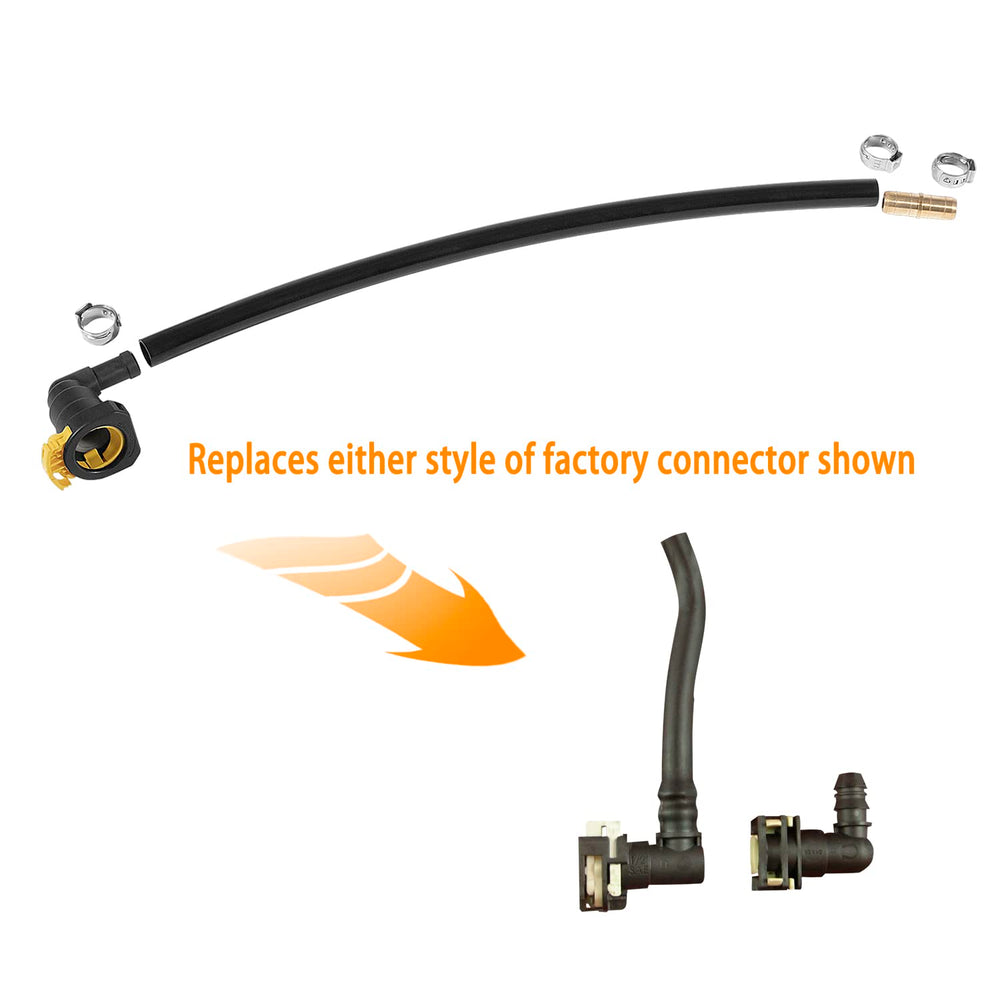 E-cowlboy installed at fuel filter showing correct seating and locked tab