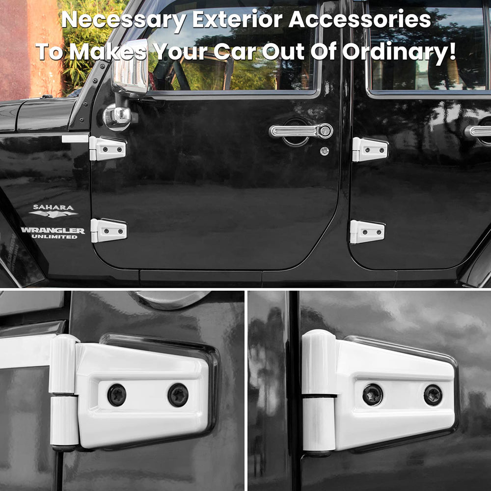E-cowlboy installed on Jeep front hinge highlighting clean coverage and protection from scratches