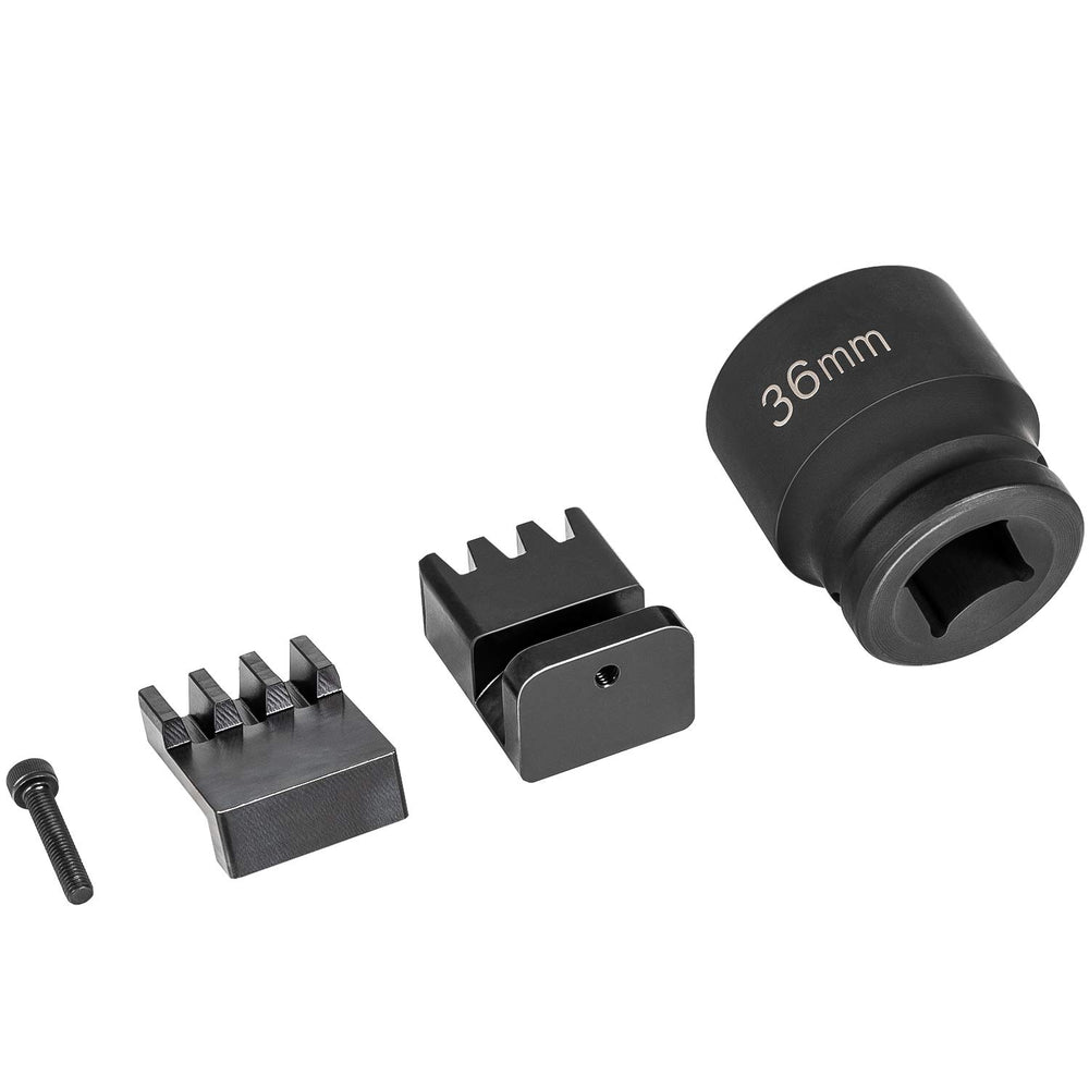 E-cowlboy kit packaging with tool and socket laid out for ready-to-use mechanic benefit