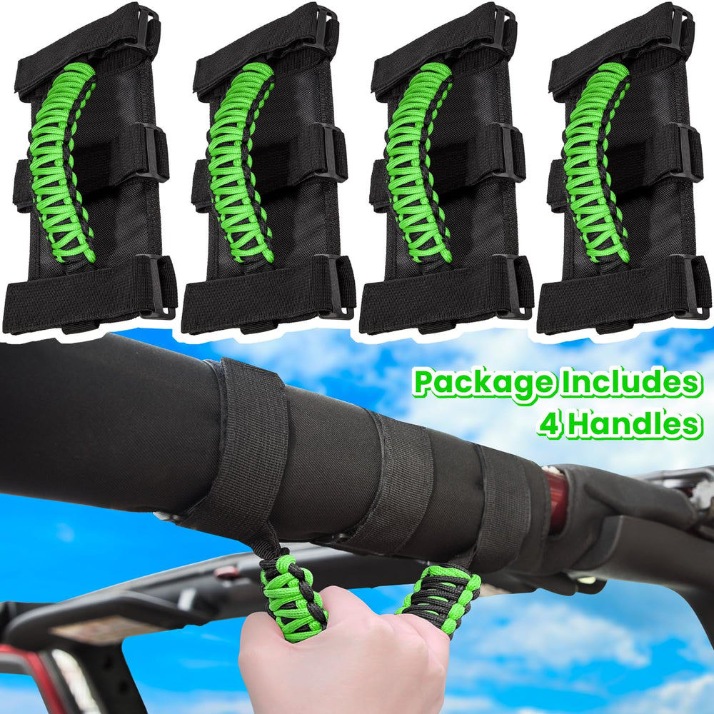 E-cowlboy grab handles on Jeep in off-road setting adding safety