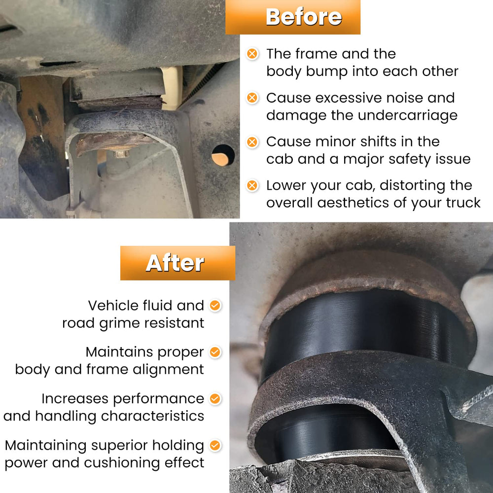 E-cowlboy mounts side profile demonstrating OEM replacement dimensions