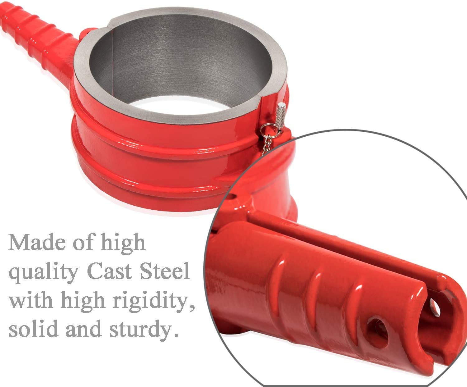 E-cowlboy bright red painted finish demonstrating corrosion resistance and long-lasting workshop benefit