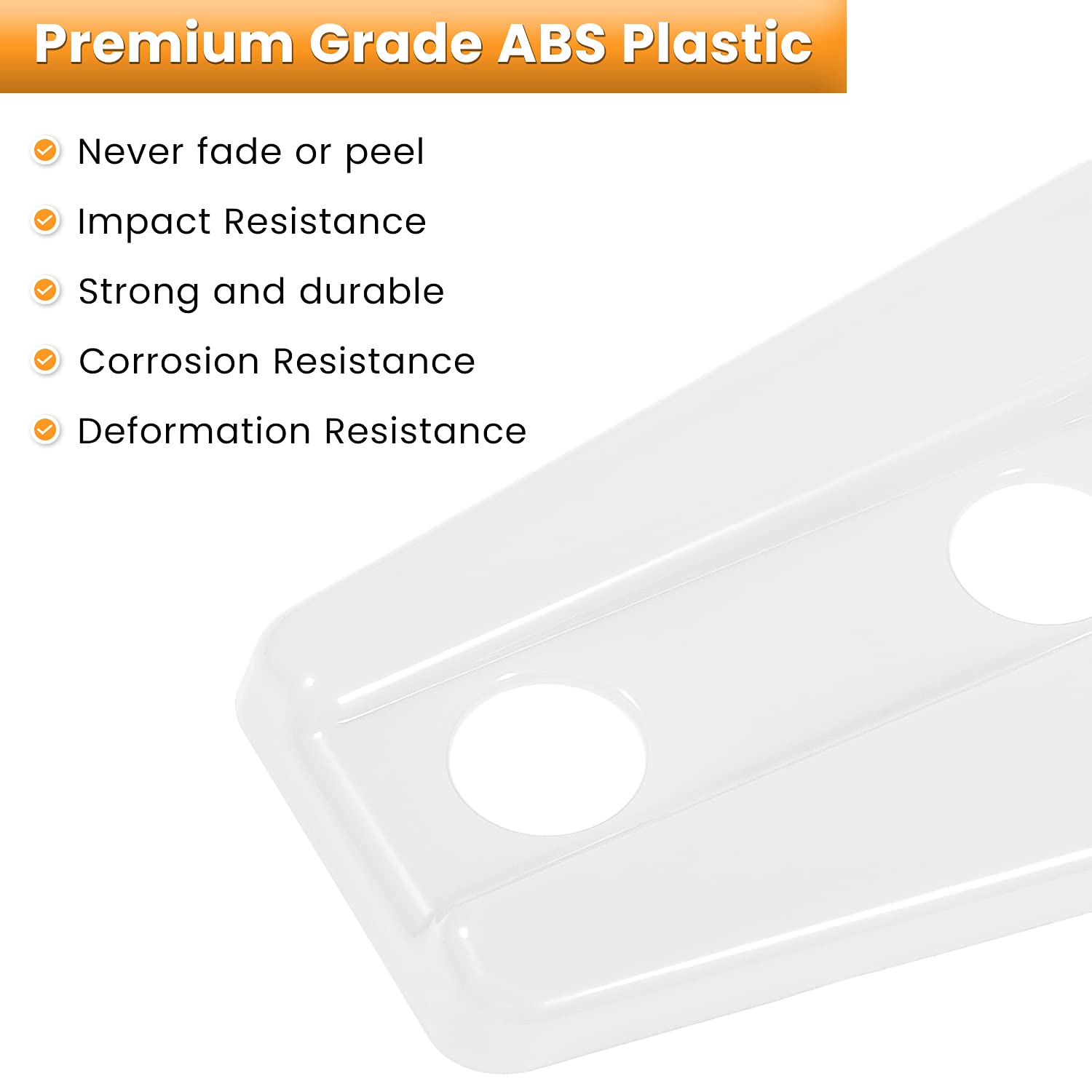 E-cowlboy hinge cover next to hand to show scale and easy handling for DIY installation