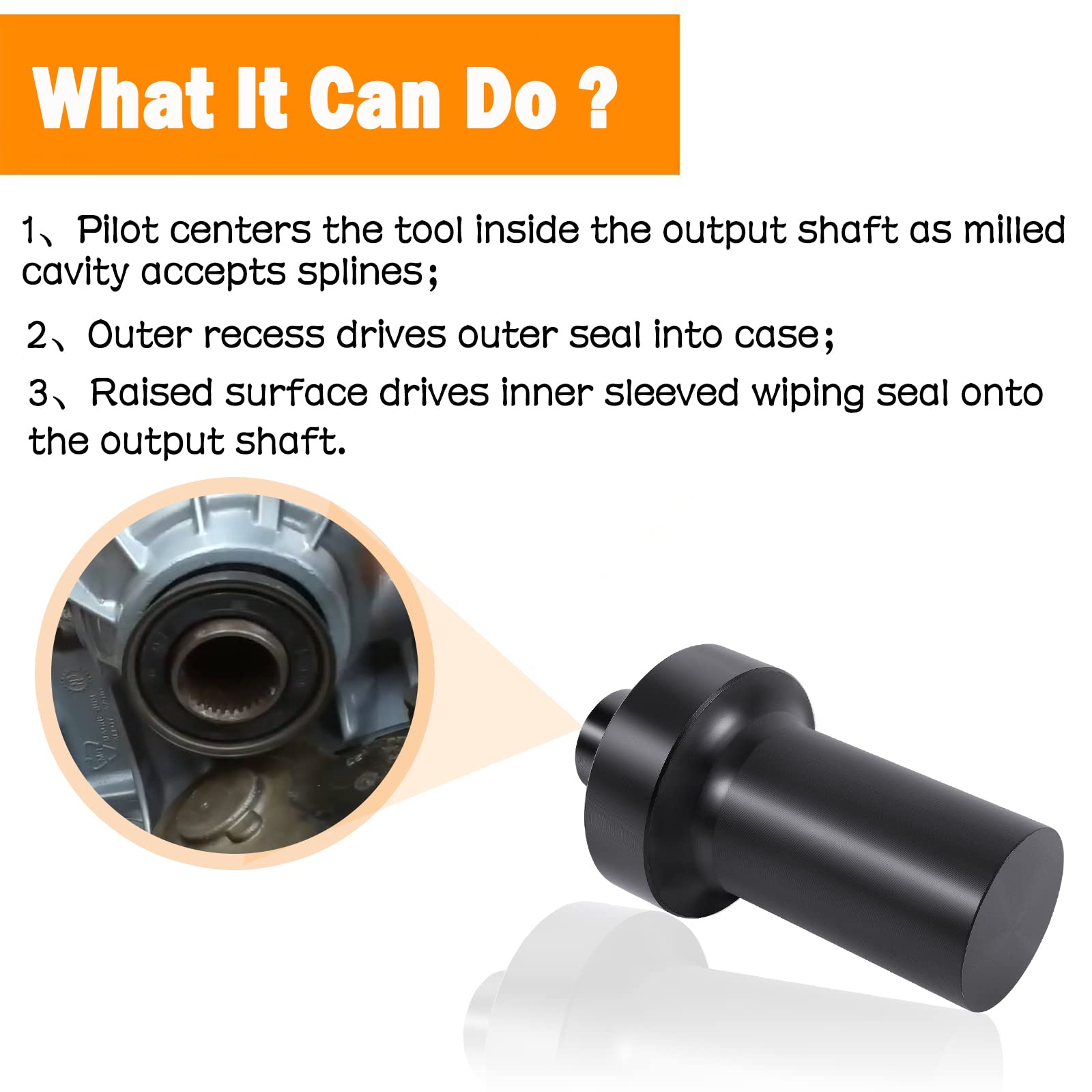 E-cowlboy tool positioned with seal ready to install for correct fit benefit