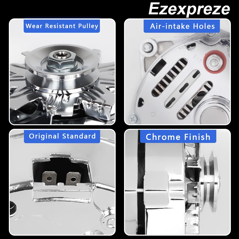 E EZEXPREZE alternator bracket mount close-up demonstrating bolt pattern compatibility