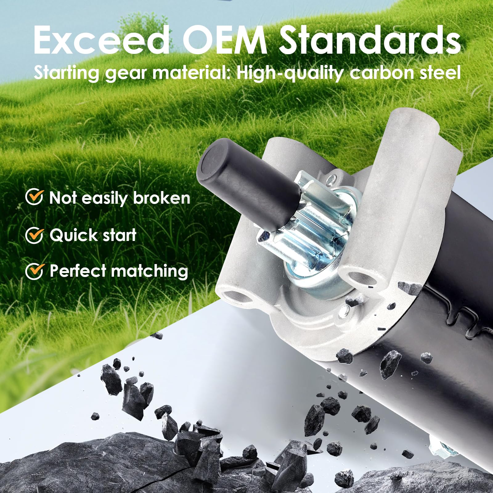 E EZEXPREZE starter label and spec plate showing 12V 250A 800W rating