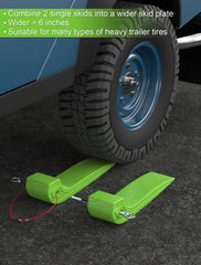 E-SDS two skates combined to expand width on a large tire, adjustable fit for trucks