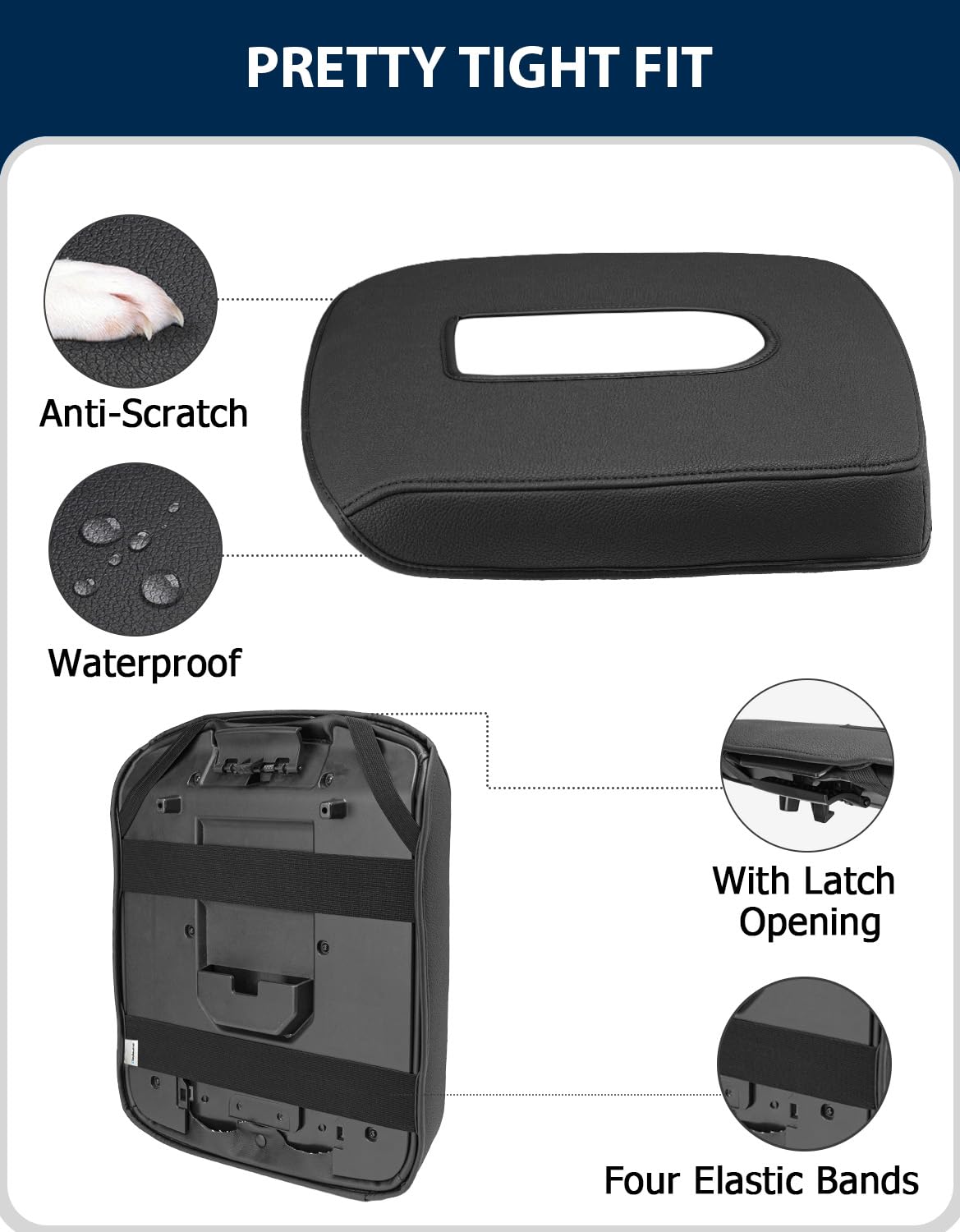 Eaglecover opening lid functionality shot showing unobstructed console access